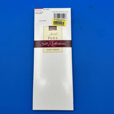 Hanes Silk Reflections Plus Knee Highs Tights Enhanced Toe 2-Pack New